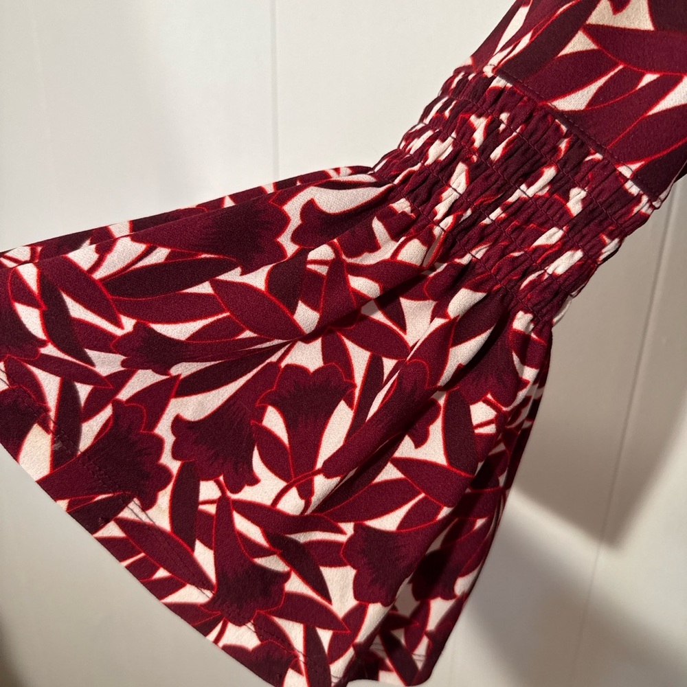 Burgundy Patterned Blouse - Picture 3 of 4